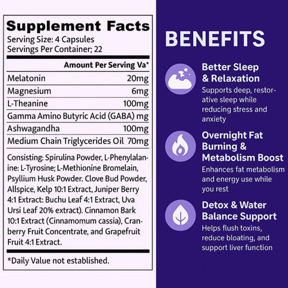 Burnexa Night Time Burner | Sleep + Overnight Weight-Management Support